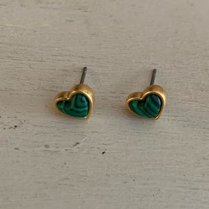 Shopbop green heart studs